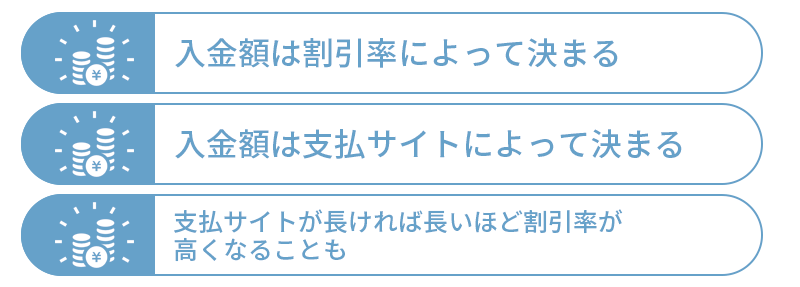 入金額の決まり方