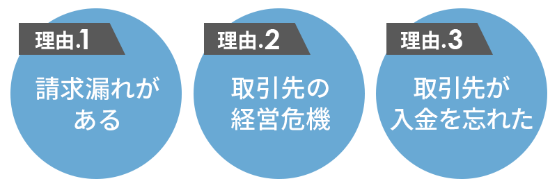 取引先から入金がない3つの理由