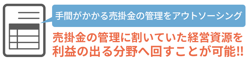 メリット⑦売掛金管理をアウトソーシング