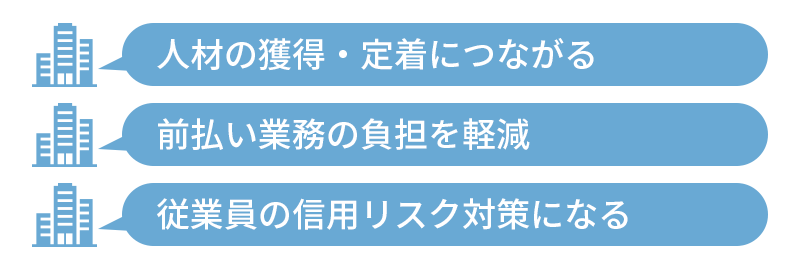 企業が給料前払いサービスを導入するメリット