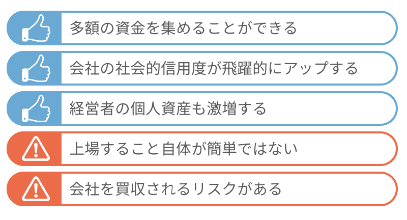 多角化のために上場するメリット・デメリット