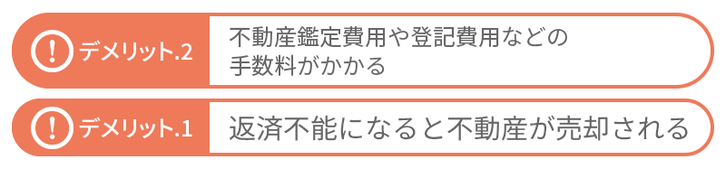 不動産担保ローンのデメリット