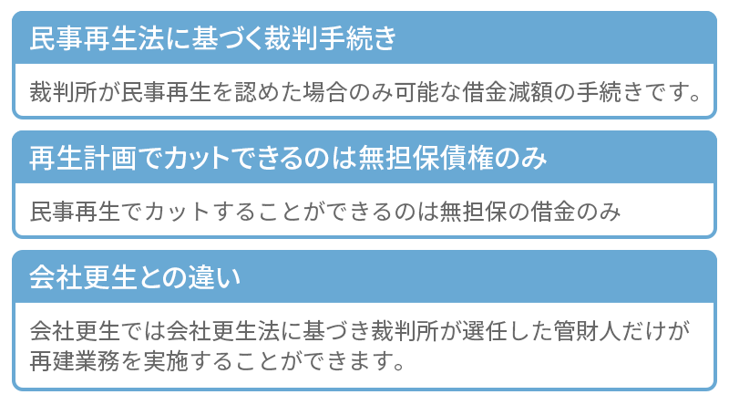 民事再生とは？会社更生との違い