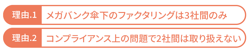 有名メガバンクのファクタリングは使えない？