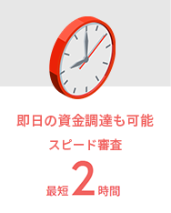 即日の資金調達も可能